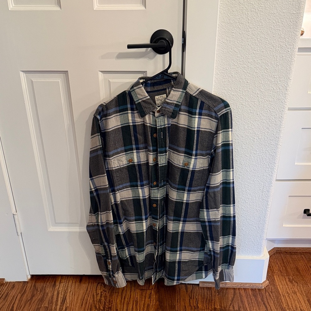 J.Crew Plaid Flannel Button-Up Shirt